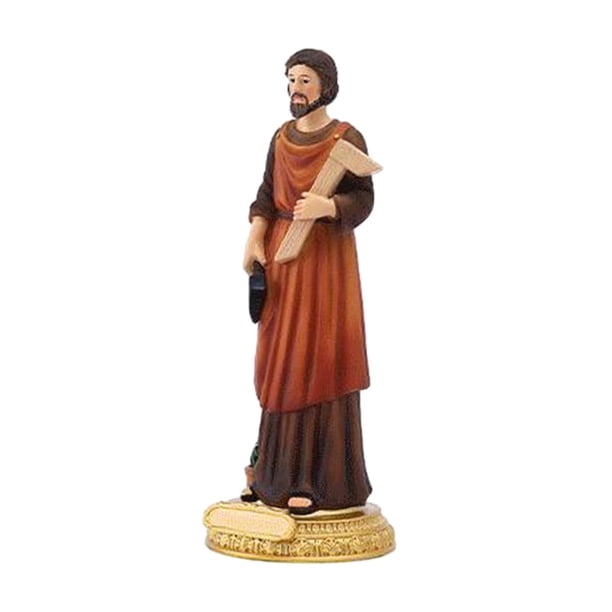 Estatua de San José, estatuilla de San José, decoración interior decorativa cristiana, decoración católica, ornamento, escultura, figura de trabajador