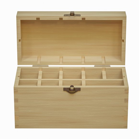 Caja de Almacenamiento Gemtone de Bambú con 9 Compartimentos para Kit de Pruebas de Joyería