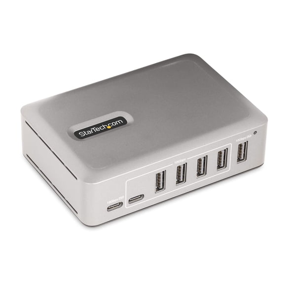 Concentrador USB-C StarTech.com de 7 puertos, 5 puertos USB-A/2 USB-C de 10 Gbps