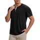 thumbnail image 5 of INSPIRE CHIC Camisetas Henley para Hombre Verano Casual de Manga Corta con Botones Básico S Negro, 5 of 6