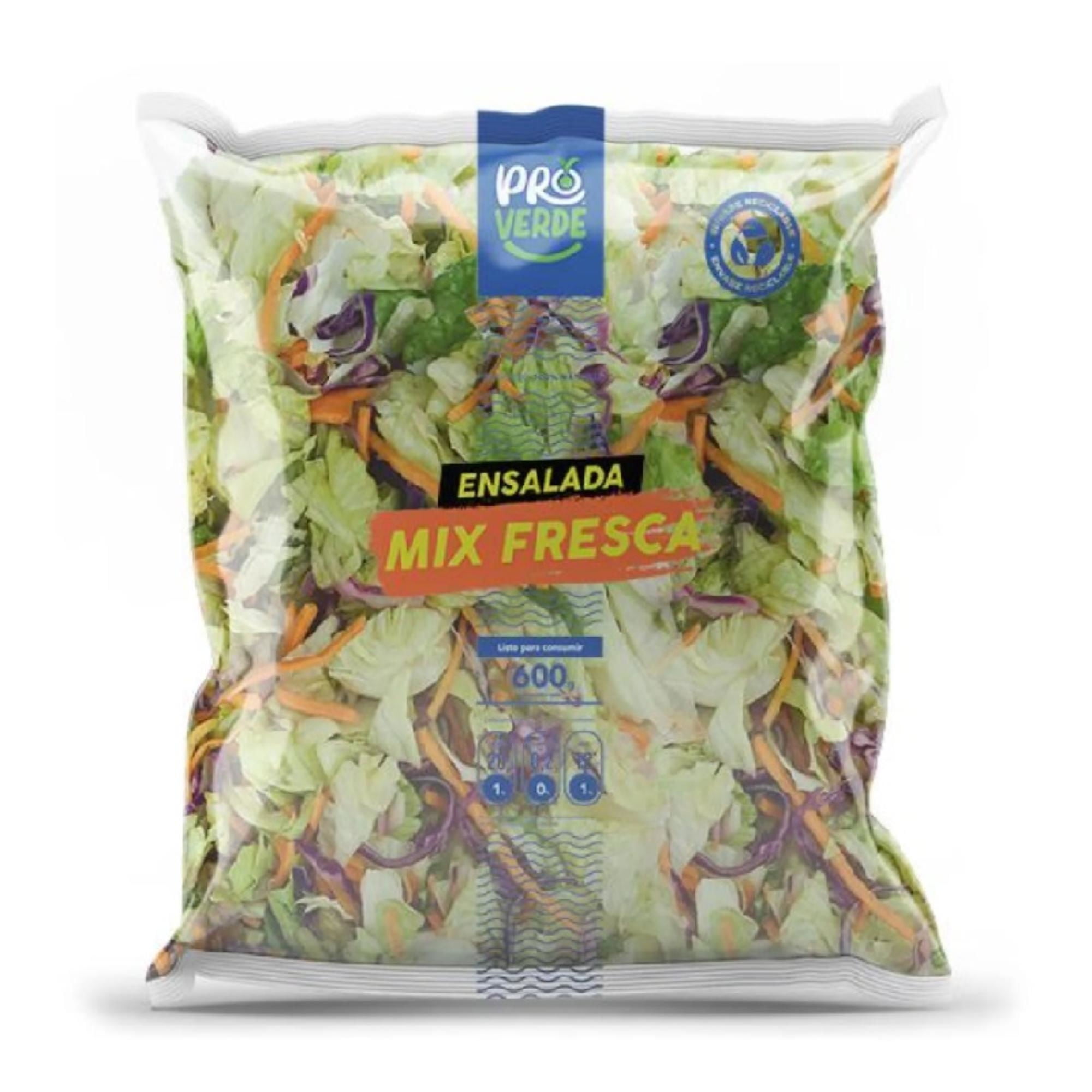 Ensalada Mixta Bolsa 600 gr Pro Verde