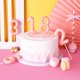 thumbnail image 3 of Vela CAKE CODE 7 cm Rosa Dorado Número 15 – Pack de 2, 3 of 6