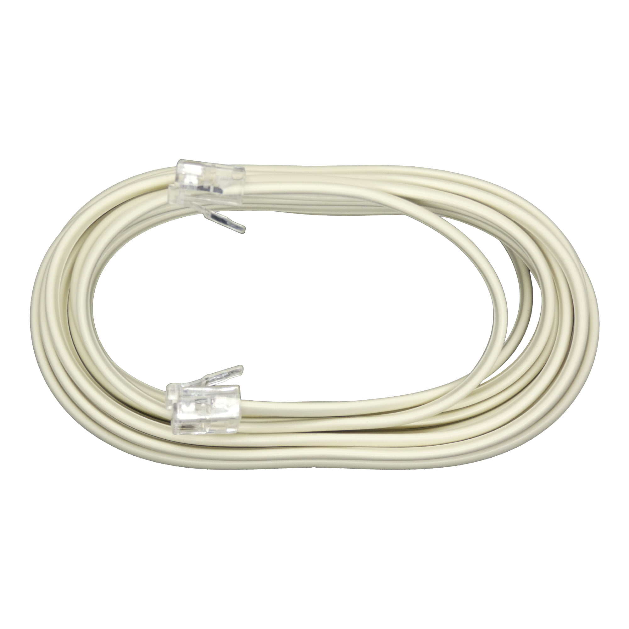 Cable Extensión De Teléfono Marfil Dairu De 3 Metros