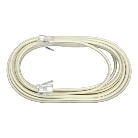 Cable Extensión De Teléfono Marfil Dairu De 3 Metros