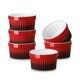 thumbnail image 1 of Juego de 6 cazuelitas MALACASA de 118 ml, color rojo, aptas para horno, 1 of 9