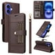 thumbnail image 3 of FOXDOCK Funda tipo Cartera para iPhone 16 Plus – Cubierta de Cuero PU con Múltiples Ranuras, Bolsillo para Efectivo y Correa de Muñeca, 3 of 6