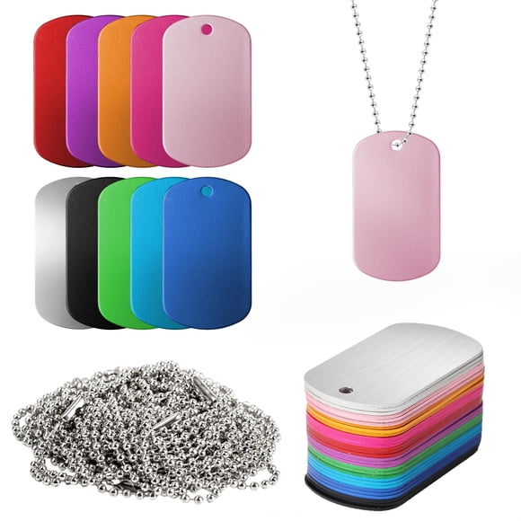 CHARM INKNOTE 30 pzas 5 x 2,5 cm Placas de aluminio