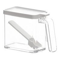 Magideal - Caja De Condimentos Transparente Para Cocina, Tarro De Especias Con Tapa Y Cuchara, Accesorio De 4X3,9X2,3 Pulgadas, Práctico, Reutilizable Y Duradero