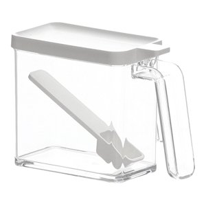 Magideal - Caja De Condimentos Transparente Para Cocina, Tarro De Especias Con Tapa Y Cuchara, Accesorio De 4X3,9X2,3 Pulgadas, Práctico, Reutilizable Y Duradero