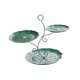 thumbnail image 5 of Soporte Para Cupcakes De 3 Niveles, Plato De Frutas Secas Para Banquetes, Fiestas, Comedores, Verde Y Plateado, 5 of 5