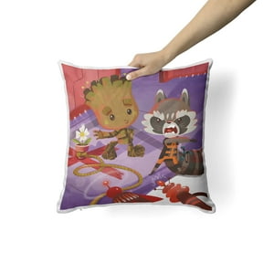 Creango - Cojin Decorativo Groot Y Rocket
