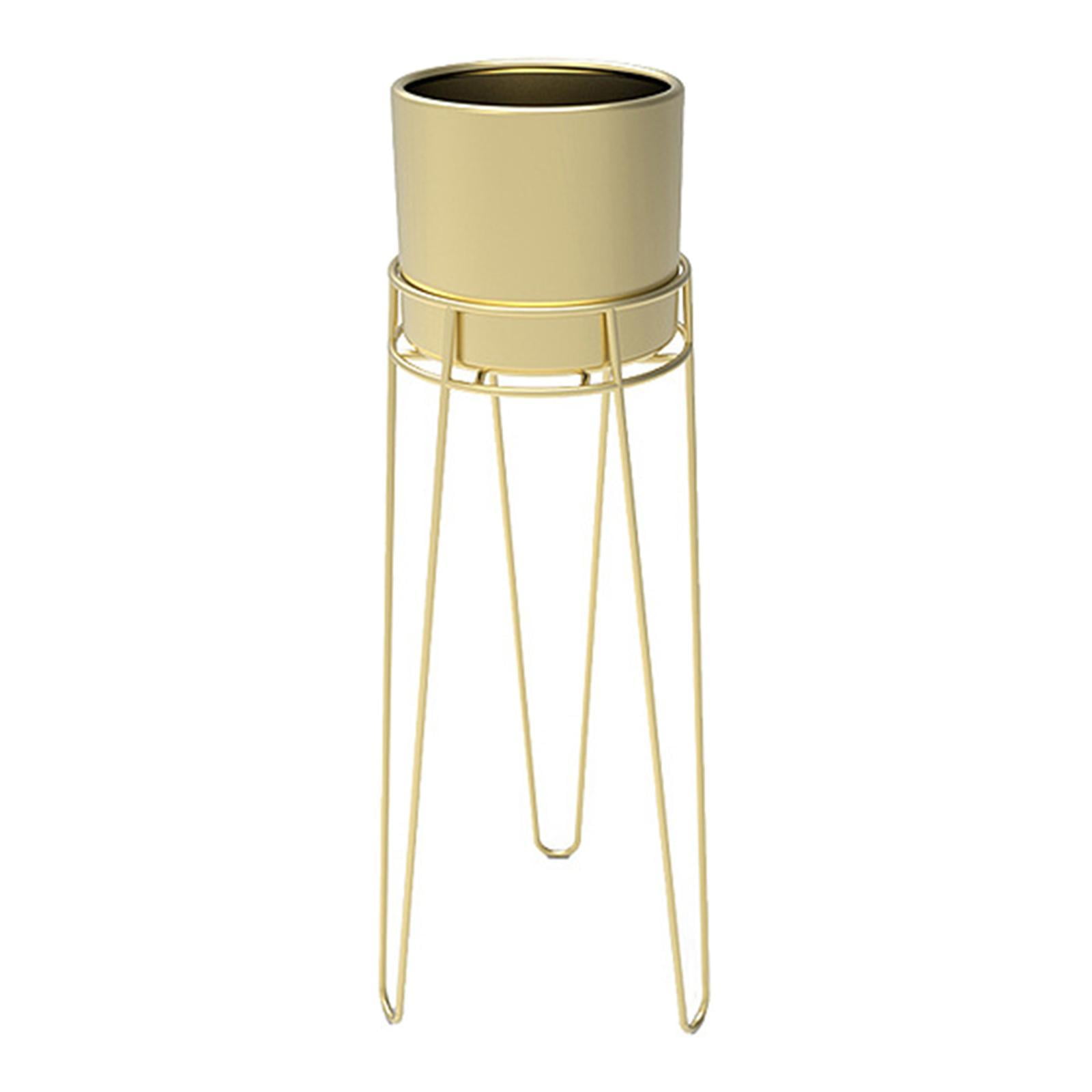 Bothyi - Maceta De Metal Con Soporte Decorativa Para Aniversario, Cumpleaños, Celebración, Color Dorado