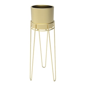 Bothyi - Maceta De Metal Con Soporte Decorativa Para Aniversario, Cumpleaños, Celebración, Color Dorado