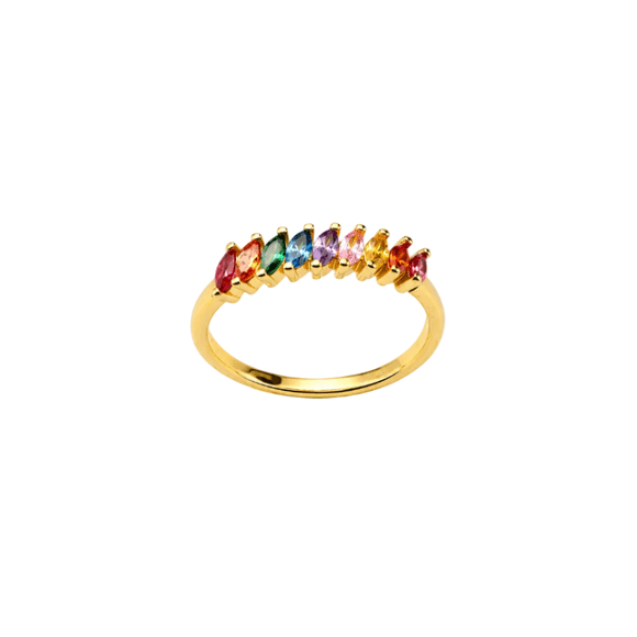 Anillo Bold Escultural con Baño de Oro 18K.