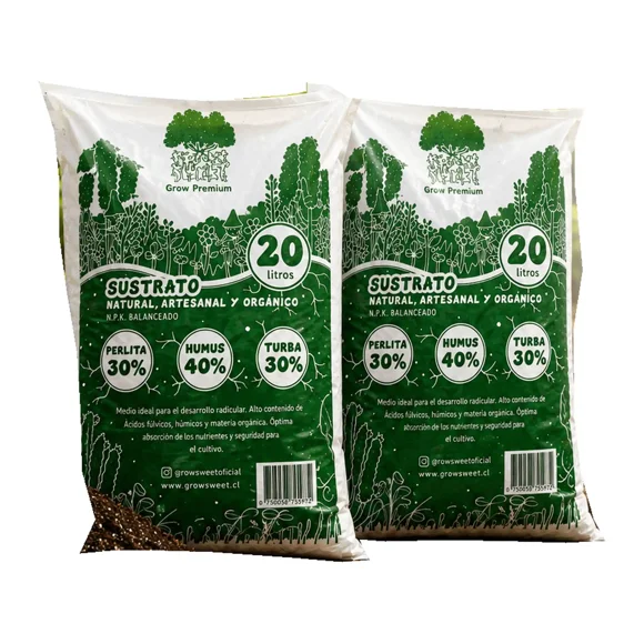 Sustrato Premium 40 Litros Alto En Humus Para Flores Huertos Y Jardines