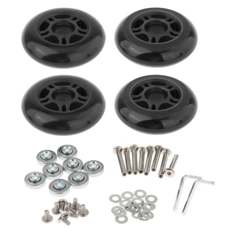 Bothyi - Arandelas De Ruedas De Maleta De Repuesto, Juego De Reparación De Ruedas Giratorias De Metal Pu, 80X23Mm