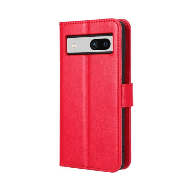 Funda tipo libro para Google Pixel 7A 5G, cartera todo‑en‑uno, funda multifuncional con tarjetero y correa de muñeca desmontable