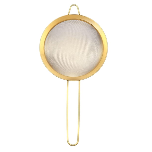 Colador de alimentos colador de acero inoxidable utensilios de cocina colador de cóctel colador de malla fina para jugo de arroz café molido harina Diámetro 18cm