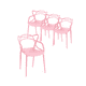 thumbnail image 1 of Pack 4 Sillas comedor y terraza Master polipropileno - Rosa, 1 of 4