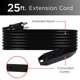 thumbnail image 2 of Cable de extensión UltraPro de 25 pies para interiores, 3 salidas, paquete de 2, negro, 2 of 5