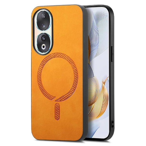 Magnetic Slim Case for Honor 90 5G with Camera Guard & Anti-Scratch Back Yellow