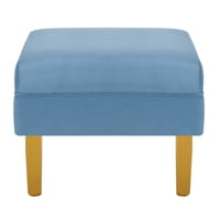 Bodevir - Pouf Sky 1C Felpa 01 Azul Petroleo