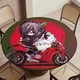 thumbnail image 5 of Mantel Redondo Ajustado Temático Moto Bicicleta Impermeable 150 cm, 5 of 6