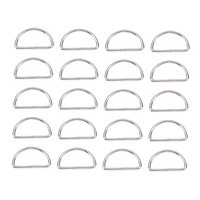 Bothyi - 20 Hebillas De Anilla En D, Accesorios Multifuncionales Para Mochilas, Bolsos Y Monederos, 1,1 Cm