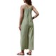 thumbnail image 3 of INSPIRE CHIC Monos Holgados para Mujer con Tirantes Ajustables, Sin Mangas, Pantalones Largos, Verde Militar, 3 of 6