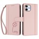 thumbnail image 3 of Funda Cartera Trébol para iPhone 12/12 Pro con Ranuras Tarjetas y Carga Inalámbrica Rosa, 3 of 6