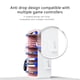 thumbnail image 4 of 15.8 In Game Storage Tower Compatible With PS5/ Xbox Series S & X/ Switch, Universal Video Game Disc Organizer 18 In 1 With 4 Controller Brackets, Game Disk Box Bracket-Blanco/Azul, 4 of 6