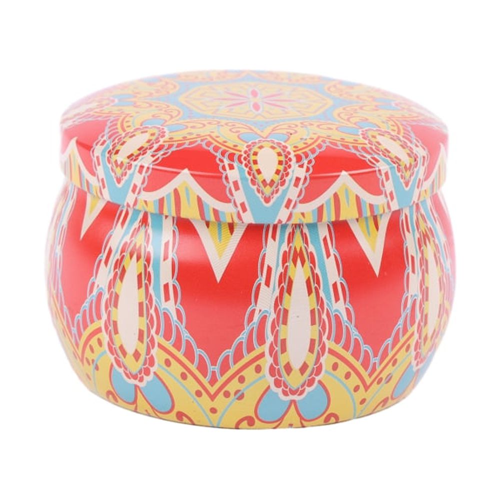 Homewell - Vela Caja Metal Roja 5*7Cm