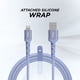 thumbnail image 2 of Cable iHome Lightning a USB 183 cm trenzado lila, 2 of 3