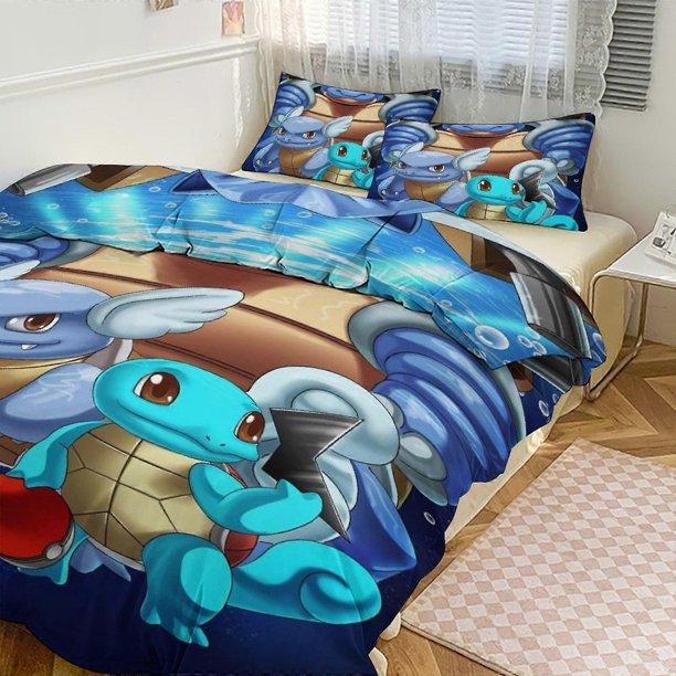 Squi_rtle Print Bedding Set Pattern Duvet Cove Set3 Pieces Quilt Cover And Pillowcases for Women Men Teens