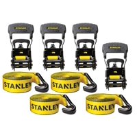Correas De Amarre Con Trinquete Stanley S10074, Color Negro Y Amarillo, 1,5 X 5 M