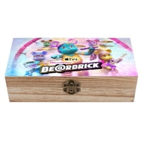 Desmarcar - Bearbrick Caja Organizadora De Madera Rústica - Caja Decorativa Multifuncional Para Escritorio, Hogar, Oficina, Joyas Y Manualidades