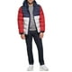 thumbnail image 1 of Chaqueta Tommy Hilfiger con capucha acolchada para hombre, azul marino, rojo y hielo, talla S, 1 of 3