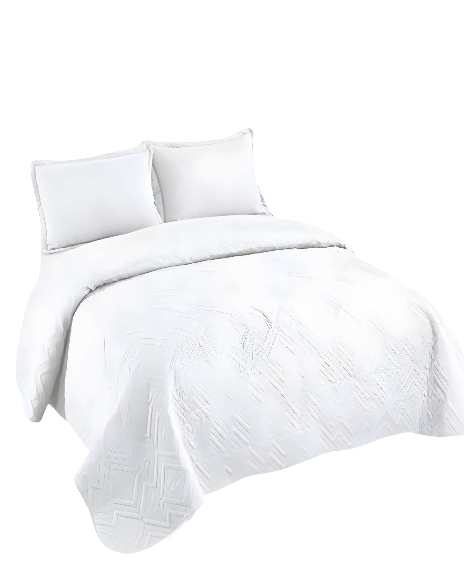 Genérico - Quilt Cubrecama De Verano Con Colores Lisos 2 Plazas Blanco