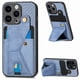 thumbnail image 1 of Funda Resistente para iPhone 15 Pro Max con Tarjetero y Soporte, Diseño Magnético Azul, 1 of 5