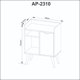 thumbnail image 4 of Mesa Arrimo Deco Patas Sónico 1 Puerta, 4 of 7