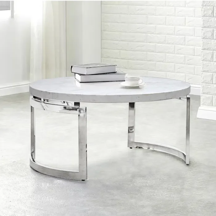 Msa Muebles Santa Ana - Mesa Centro Circular Mármol White