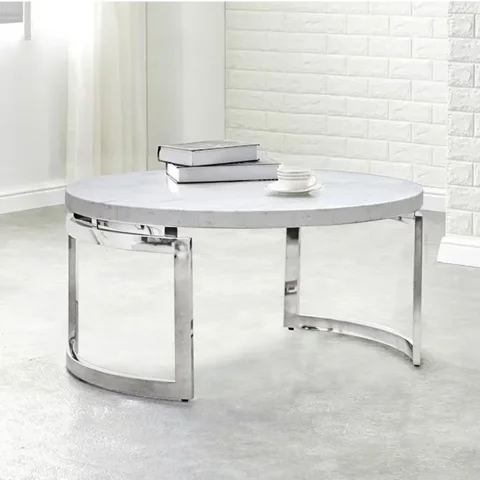 Msa Muebles Santa Ana - Mesa Centro Circular Mármol White