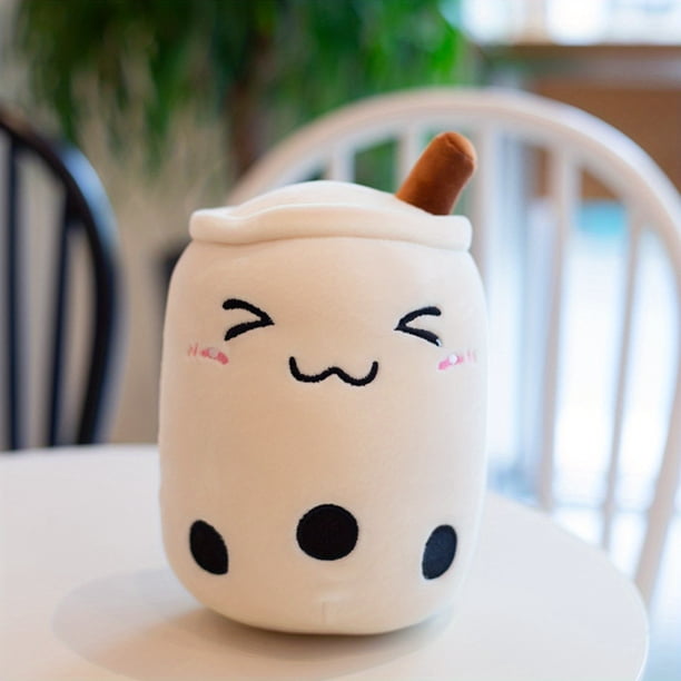 Cute Boba Milk Tea Plushie Toy Soft Stuffed Apple Pink Strawberry Taste Milk Tea Hug Pillow Balls Tea Cup Cushion Gift For Children Valentine's Day Gift Easter Gift Holiday Gift