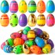 thumbnail image 1 of Huevos de Pascua JOYIN, 24 unidades, 8 unidades, de plástico dorado, rellenables, 3.15 pulgadas, 1 of 8