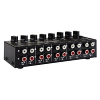 Magideal - Conmutador Av De 8 En 2 Salidas, Conmutador Rca, , Selector De Señal De Impedancia De 8 Vías Para Consolas De Juegos De Sonido Estéreo, Dvd, Sin