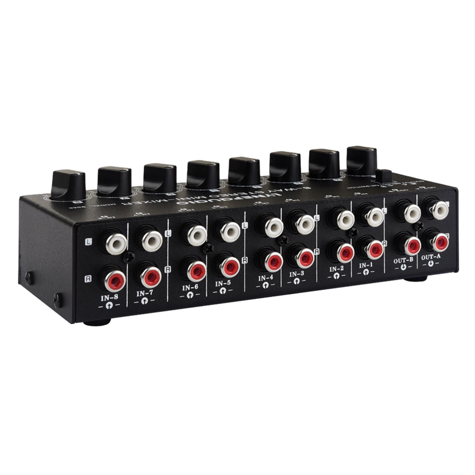 Magideal - Conmutador Av De 8 En 2 Salidas, Conmutador Rca, , Selector De Señal De Impedancia De 8 Vías Para Consolas De Juegos De Sonido Estéreo, Dvd, Sin