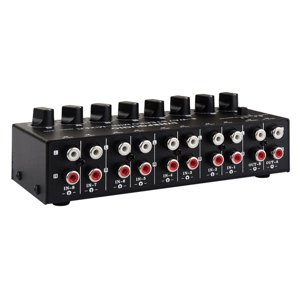 Magideal - Conmutador Av De 8 En 2 Salidas, Conmutador Rca, , Selector De Señal De Impedancia De 8 Vías Para Consolas De Juegos De Sonido Estéreo, Dvd, Sin