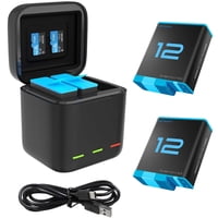 Kit Cargador De Batería Reygeak Para Gopro Hero 12 11 10 9 Negro