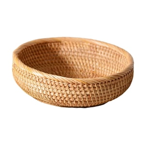 Bothyi - Cesta De Ratán, Cesta De Almacenamiento, Cuenco Tejido Decorativo Para Comida, Pan, Verduras, Pequeña
