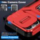 thumbnail image 3 of Funda Armada para iPhone 14 Pro Max con Tapa Deslizante y Soporte Magnético Giratorio Rojo, 3 of 5
